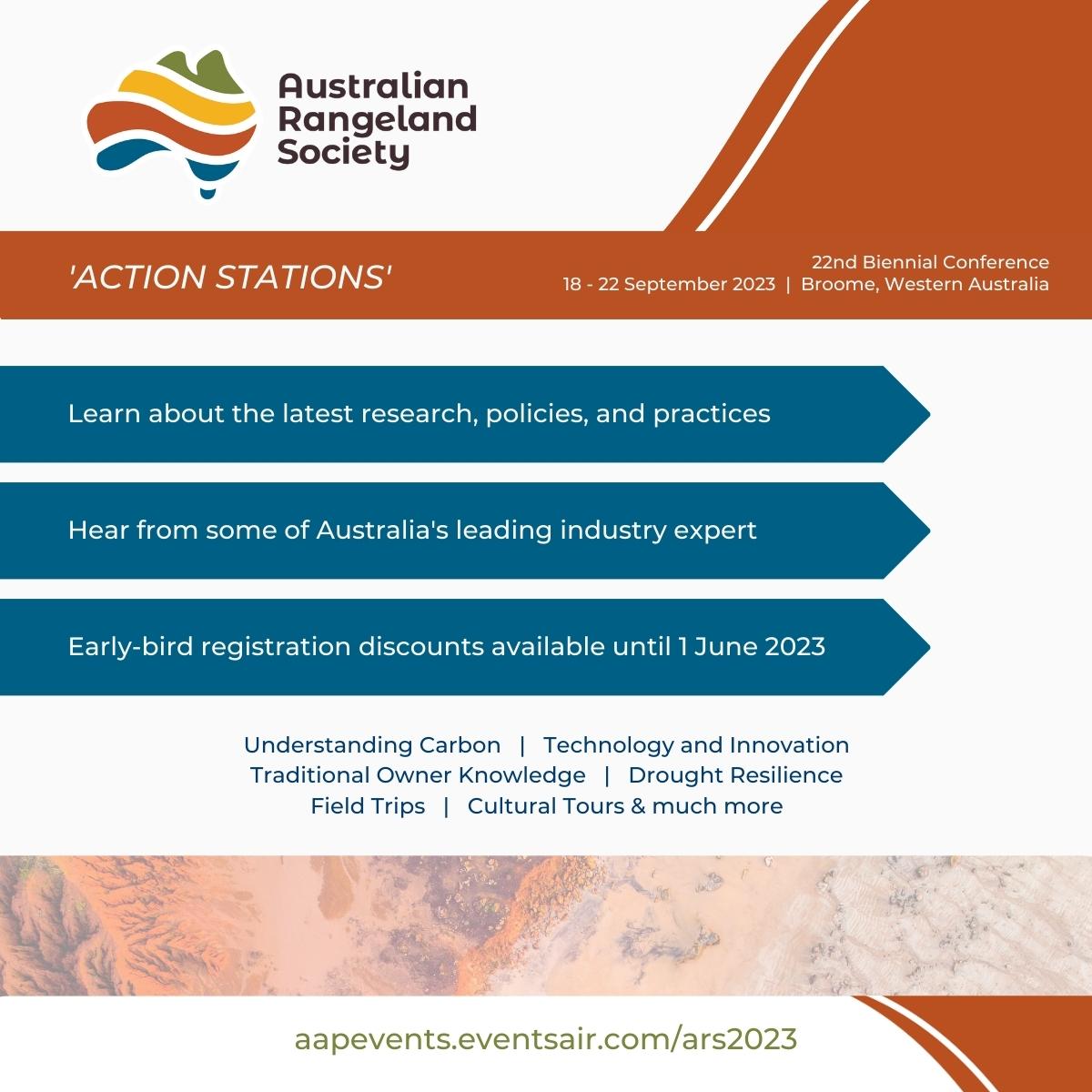 Flyer for Action Stations event run by Australian Rangelands Society